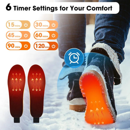 ThermoSync™ Ultra: 16 - Hour Smart App Heated Insoles with Independent Foot Control (Cut - to - Fit) - Pandara Link