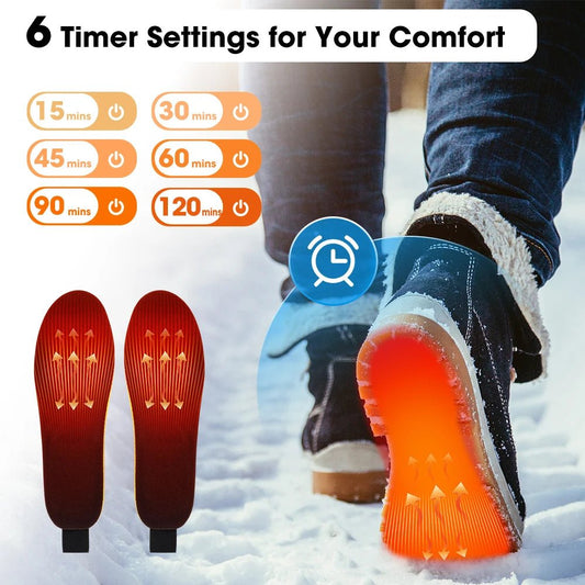 ThermoSync™ Ultra: 16 - Hour Smart App Heated Insoles with Independent Foot Control (Cut - to - Fit) - Pandara Link