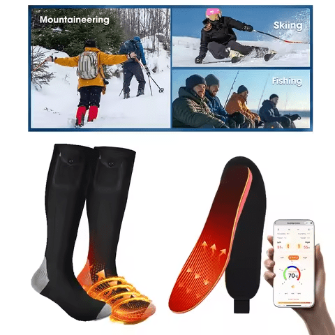 ThermoSync™ Ultra: 16 - Hour Smart App Heated Insoles with Independent Foot Control (Cut - to - Fit) - Pandara Link