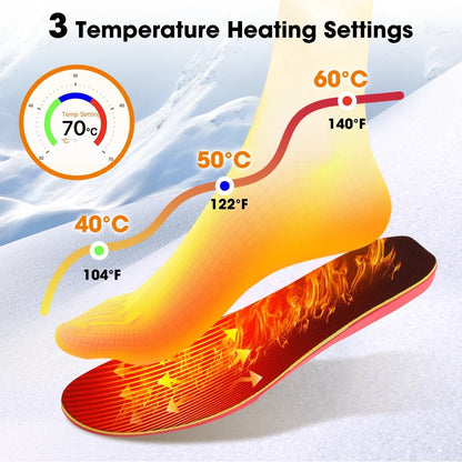 ThermoSync™ Ultra: 16 - Hour Smart App Heated Insoles with Independent Foot Control (Cut - to - Fit) - Pandara Link